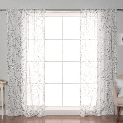 Paire de rideaux transparents avec passe-tringle Aitan