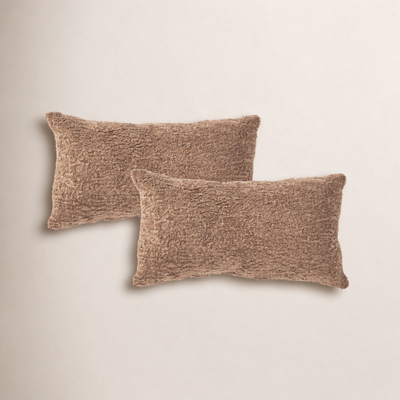 Coussin intérieur texturé Zavia (ensemble de 2), Taupe Zazzle, 13 po x 20 po