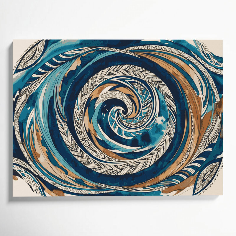 Hawaiian Tribal Designs, art mural sur toile grise, H 20 po x l 30 po