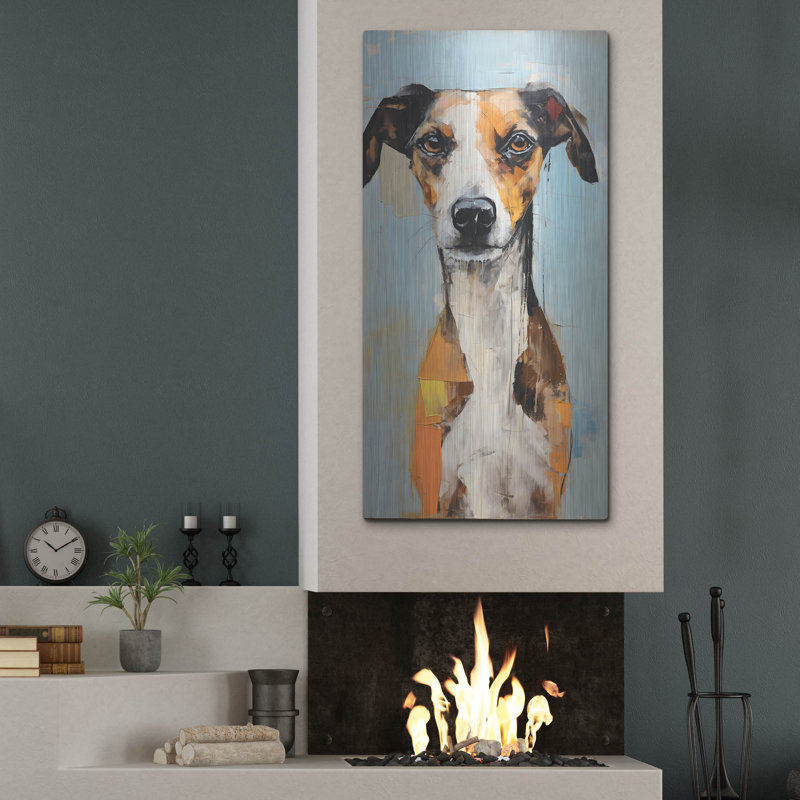 Lark Manor ™ «Hound 1» par Sean Parnell, art mural en métal, H 48 po x l 48 po