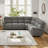 Yuliya 7 - Piece Zero Clearance Recliner Power Reclining Sectional With Adjustable Lumbar Support & Headrest