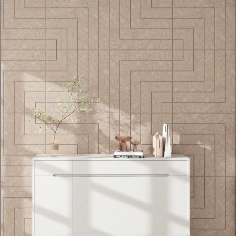 Panneau mural en feutre 3D PET 24 po x 24 po (8 pièces, 30,9 pieds carrés / caisse)