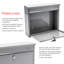 Elegance Wall Mounted Galvanised Steel Lockable Weatherproof Post Box - 36x31x10cm-64111951
