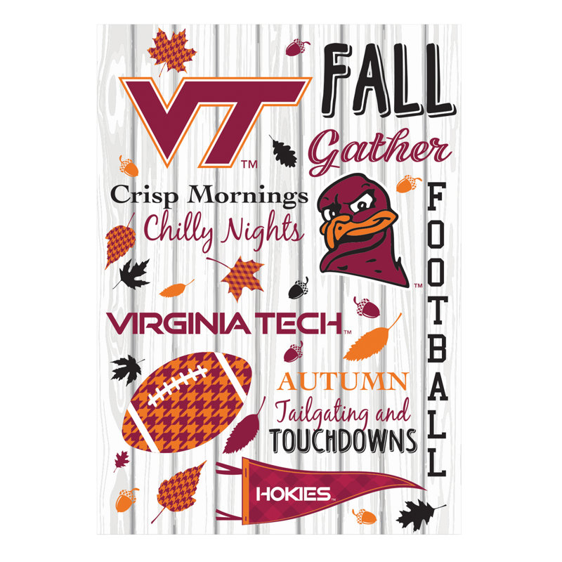 Double face 18 H x 12,5 l, NCAA Virginia Tech