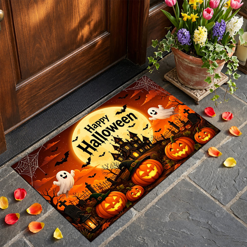 Tapis d'entrée antidérapant pour l'entrée d'Halloween, Halloween 6, 24 po x 36 po