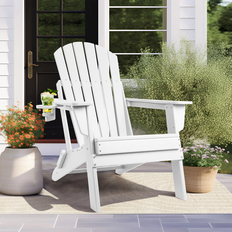 Chaise Adirondack pliante Uniopolis, Blanc