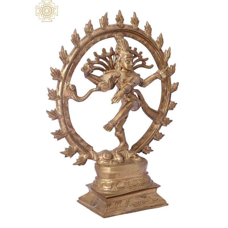 12" Nataraja Shiva Dancing Bronze Statue - Handmade Panchaloha Idol | Madhuchista Vidhana (Lost Wax) from Swamimalai