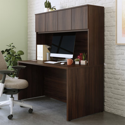 60" x 30" Desk With Hutch