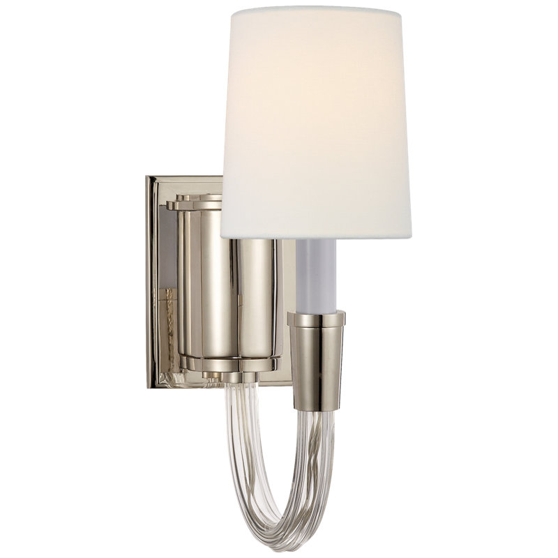 Thomas O'Brien Vivian Single Sconce, Polished Nickel, Paper