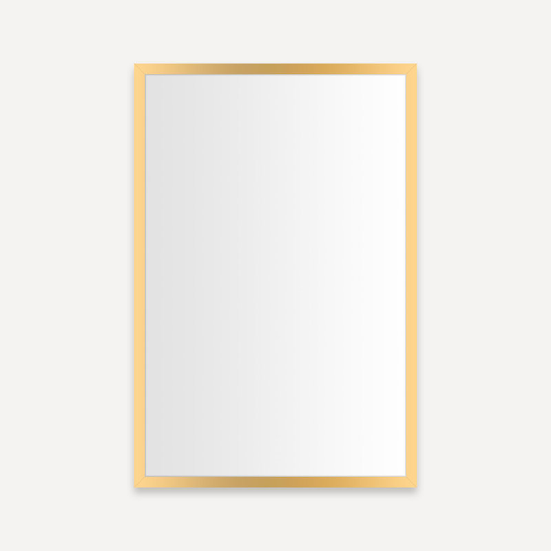 Profiles Polished Edge Reversible Medicine Cabinet, Matte Gold, 30" H x 19.25" W x 4" D