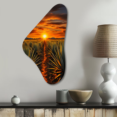 Melisande - Mexican Art Boomerang Shape Assymterical Metal Wall Art