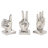 Porcelain Ceramic Gesture Hands Decorative Silver Sculpture Set