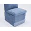 Ensemble de 2 chaises en lin sans accoudoirs avec roulettes et rangement-964507063