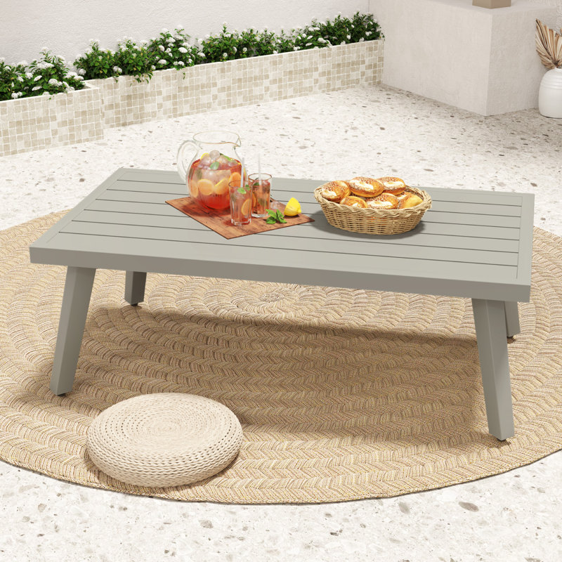 1-Piece Aluminum Outdoor Coffee Table