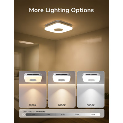 Orison 110CFM Bathroom Exhaust Fan With Rgb Music Light, Bathroom Vent Fan Featuring Light With 3 Color Temperatures, Remote Control