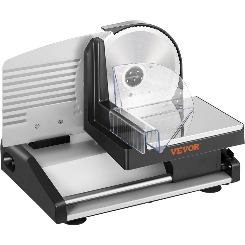 VEVOR 7.5" Silver Electric Meat Slicer with Blade Guard