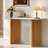Narrow Console Table With Oval Marble Top, Curved Legs And Triangular-designed Base-1298546513
