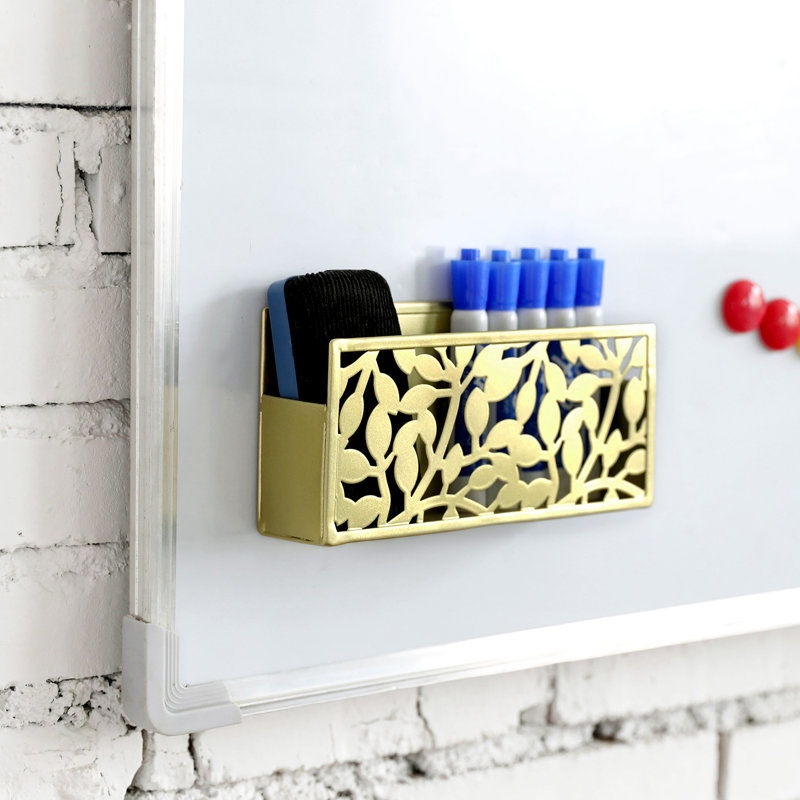 Metal Floral Magnetic Pen Holder