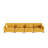 Maelina 4 - Piece Upholstered Orange Corduroy Modular Sectional Sofa with Pillow Back and Solid Wood Legs-244594884-244594880