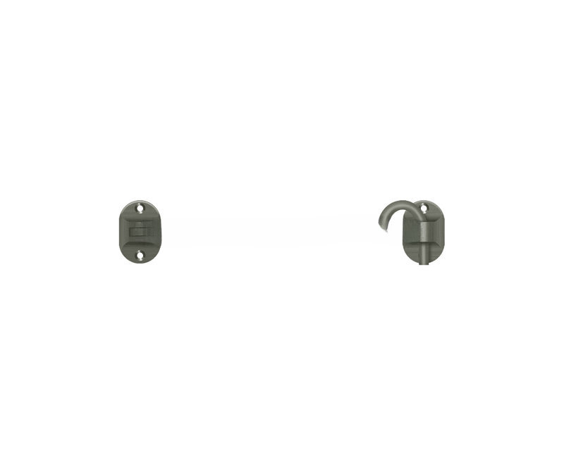 Deltana CHB6CR003 Cabin Hooks, British Style, 6" in PVD Polished Brass, Antique Nickel