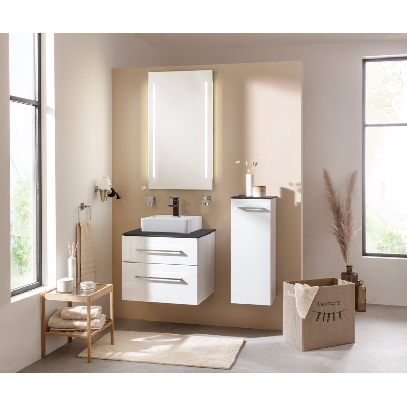 91 Cm Wide Wall-Mounted Single Washbasin