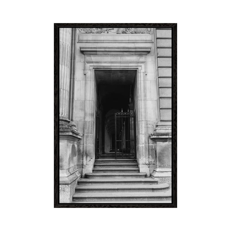 Louvre VII by Bethany Young - Print on Canvas, 152.4cm H x 101.6cm W x 3.81cm D, Black Framed