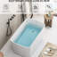 Baignoire de trempage autoportante en acrylique de 49 pouces, conception carrée, trop-plein, sensation de baignade confortable, expérience d'installation facile, processus