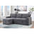 TERRITORY LIGHT GREY PULL OUT SOFA BED