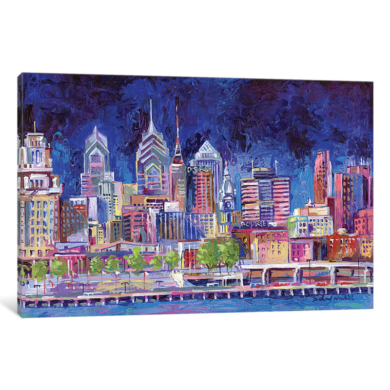 «Philadelphia» par Richard Wallich, reproduction d'art sur toile tendue, H 18 po x l 26 po x P 1,5 po