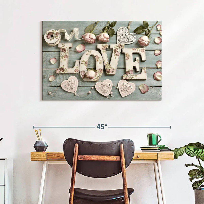 Chic Love Wall Sign, 26" H x 39" W