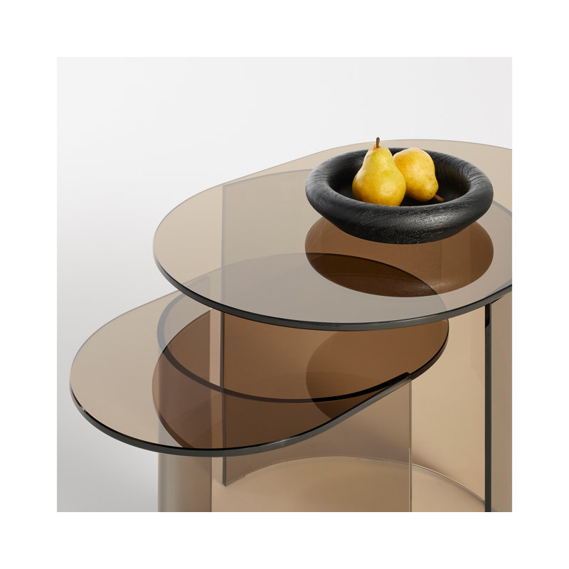 Half Past Glass End Table, 14" H x 21" W x 16" D