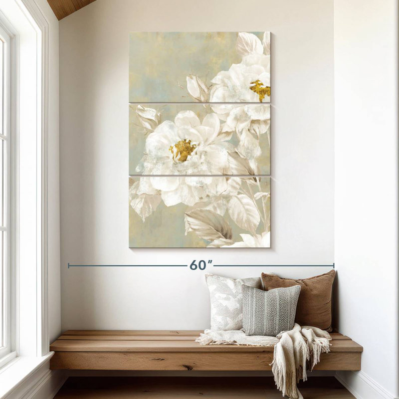 Harnek White Rose, 50" H x 32" W