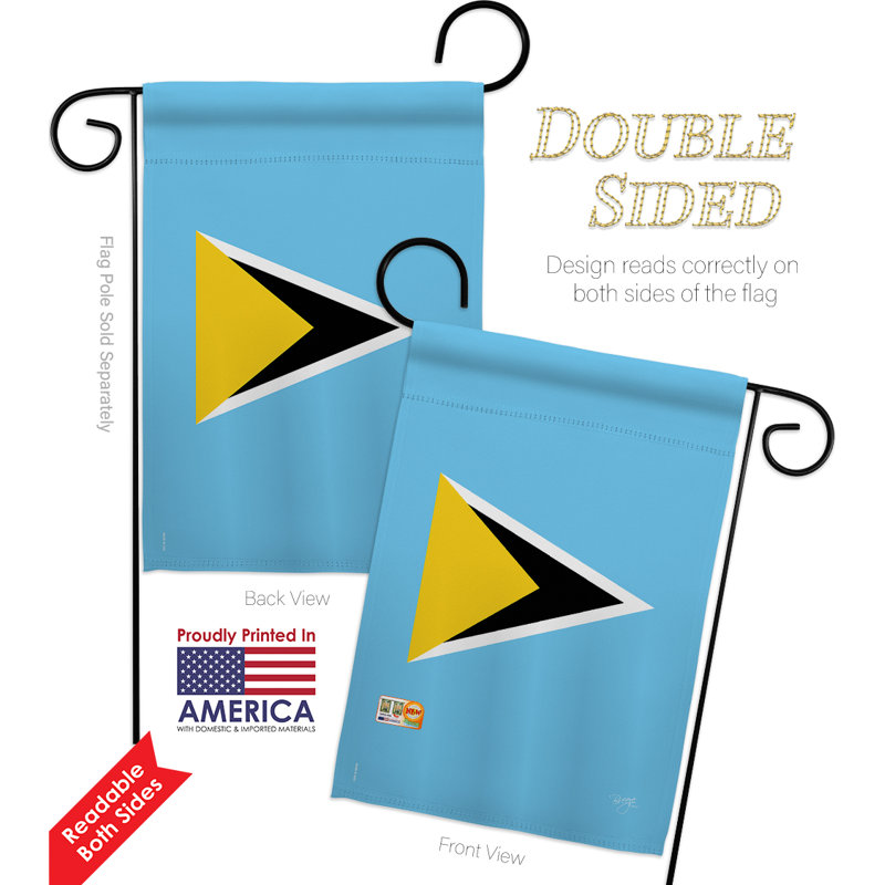 Double Sided 18.5 in. H x 13 in. W Polyester Flag set