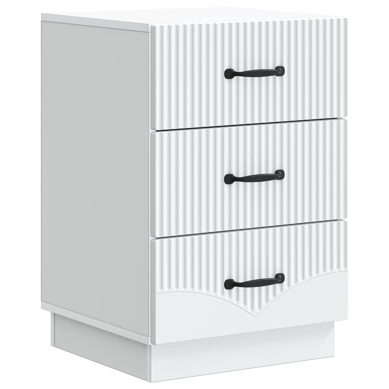 43cm W Engineered Wood Bedside Table