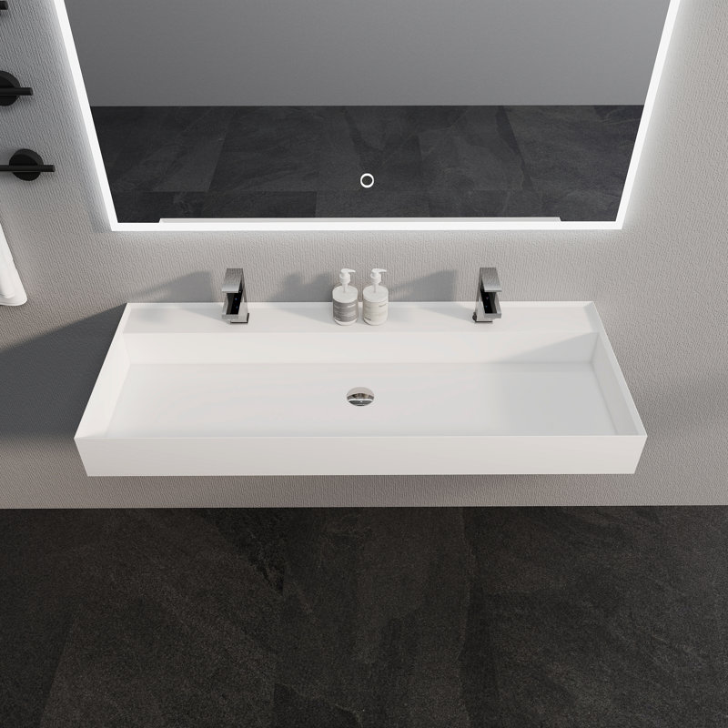 Lavabo de salle de bain mural 47 po