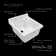 Whitehaus Collection 21" Viterous China Single Bowl, Drop-in Sink with Wire Basket and Off Center Drain Location