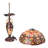 24.5"H Victorian Amber Dome Shade Double Lit Tiffany-Style Stained Glass Table Lamp-243898409