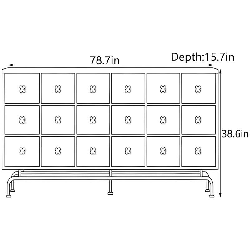 Commode pour la lingerie 9 tiroirs Aceves