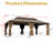 24 Ft. W X 14 Ft. D Aluminum Patio Gazebo With Double Roof