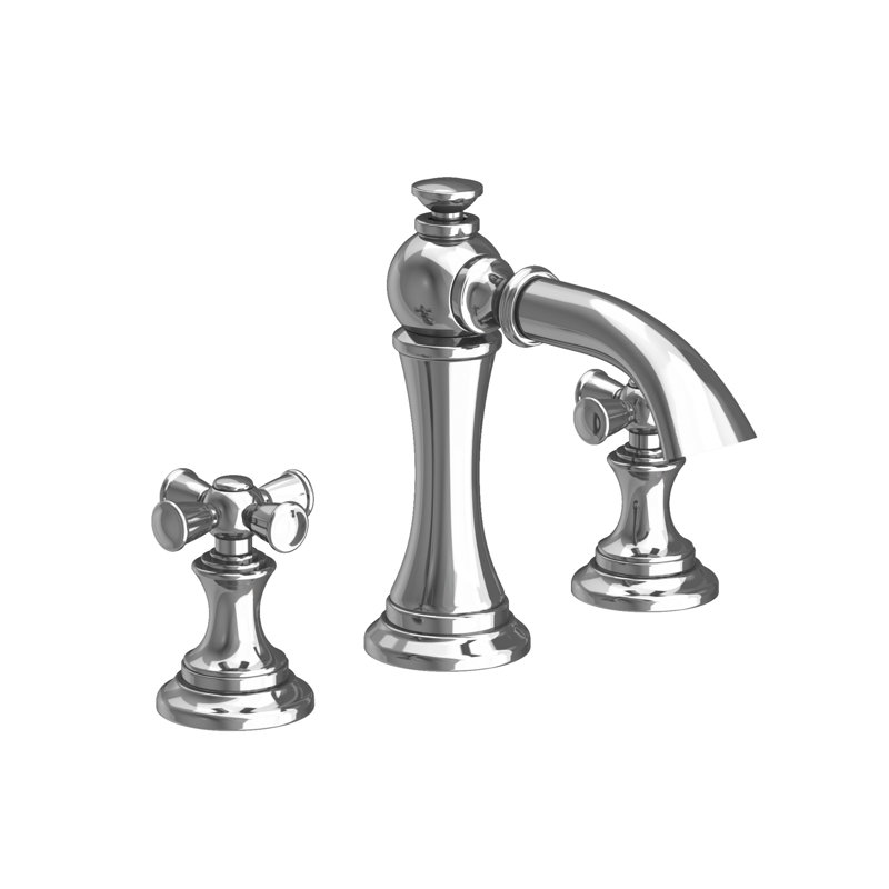 Sutton Widespread Bathroom Faucet with Drain Assembly, Polished Chrome