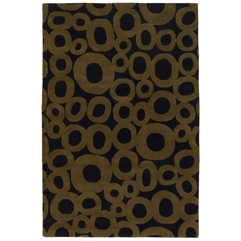Tapis contemporain en laine à motif abstrait touffeté à la main Phair, Rectangle 7 pi 9 po x 10 pi 6 po