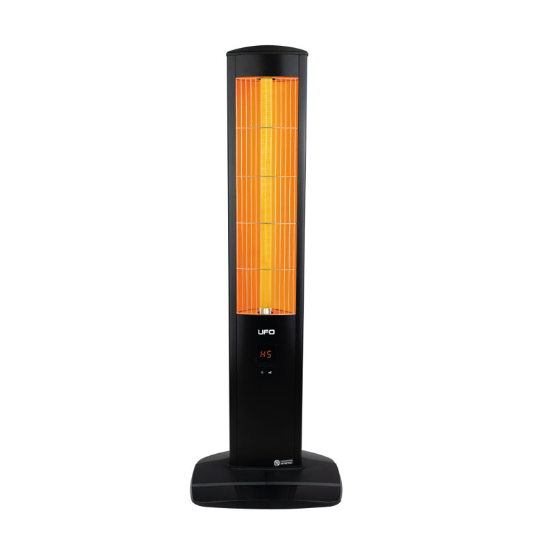 Black Ceramic Electric Tower Space Heater with Remote Control
