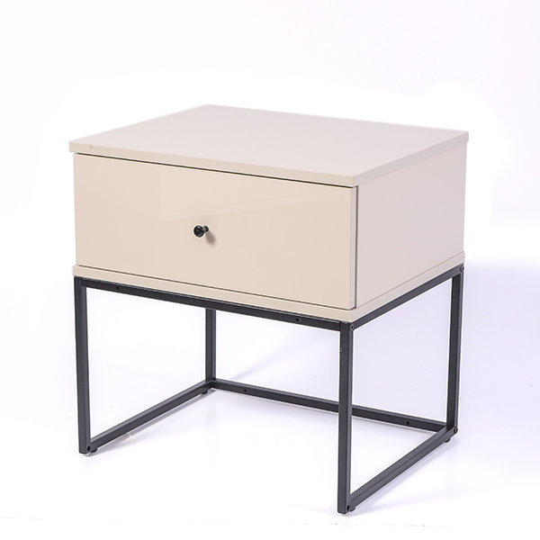 muir 50.2 cm W Bedside Table, Black/UV Khaki
