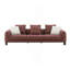 Canapé en tweed marron avec 3 coussins Maroon