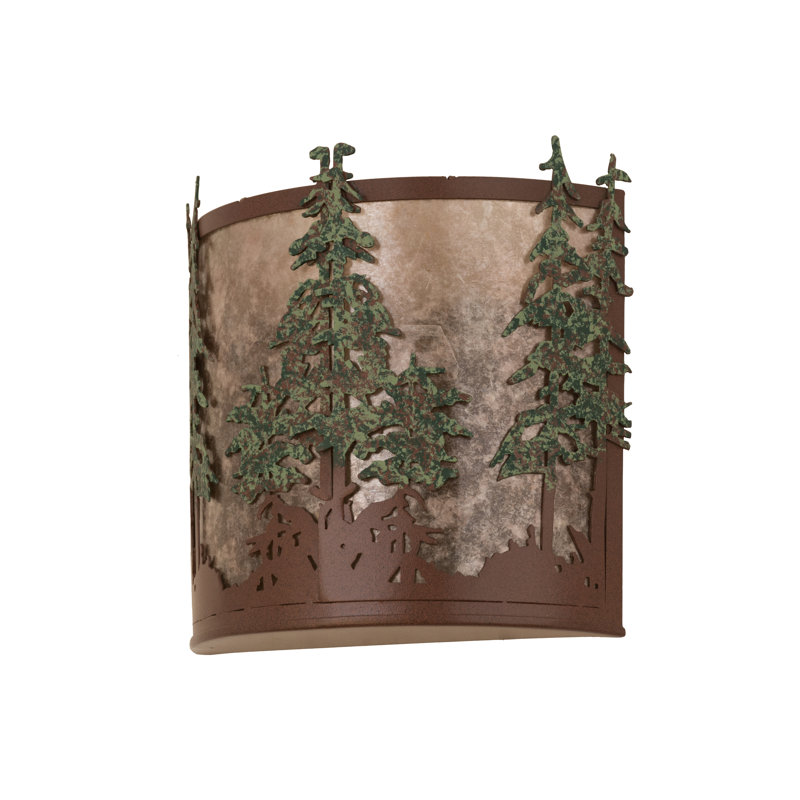 Rustic Lodge Flush Mounted Sconce