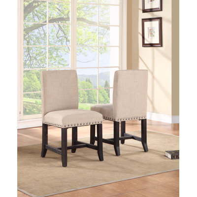 Messerly 19'' H Linen Upholstered Side Chair