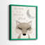 Goodnight Fox - reproduction encadrée de qualité supérieure - prête à être accrochée - aucun clou requis - aucun clou requis-108038051-108038052