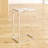 Modern Silver Small C-Shaped Side Table with Space-Saving Design-1967783692