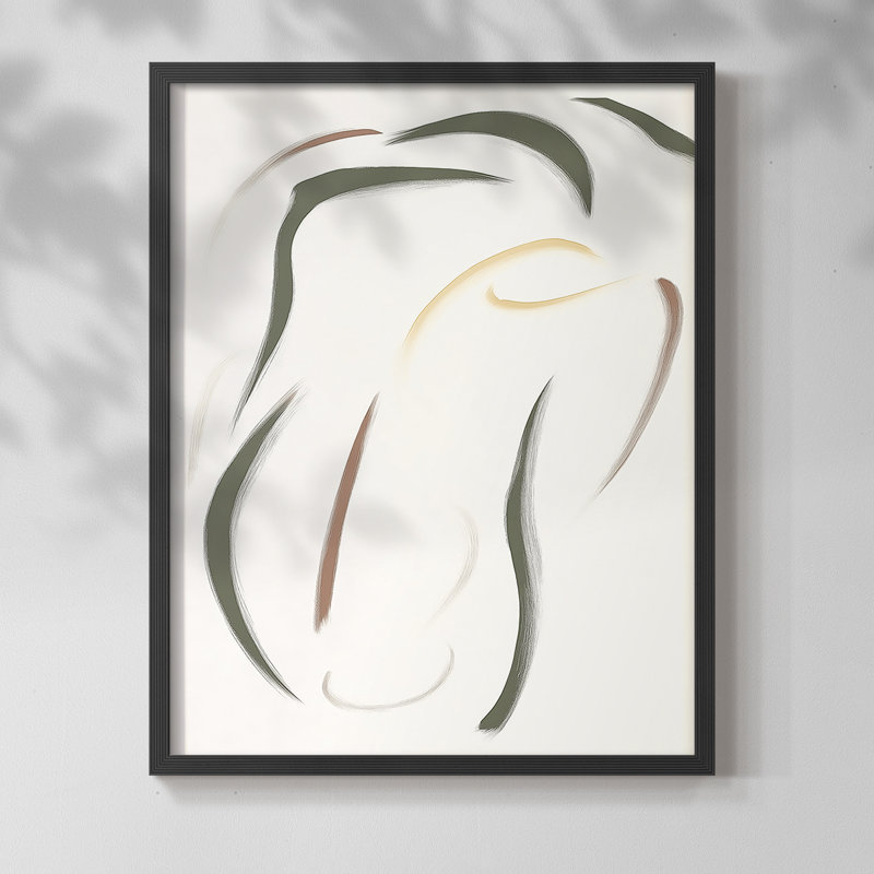 Série ABSTRACT DCCDX - reproduction encadrée de qualité supérieure - prête à être accrochée - aucun clou requis, Noir