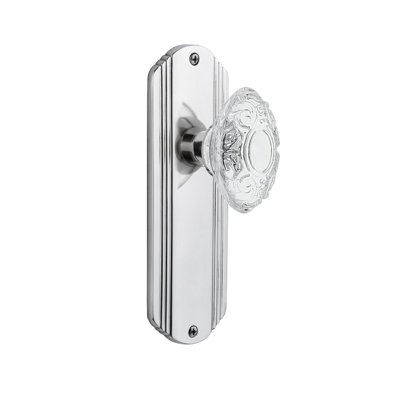 Deco Plate with Crystal Victorian Knob